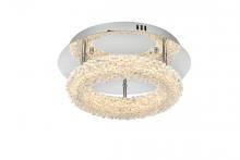 Elegant 3800F14C - Bowen 14 inch Adjustable LED Flush Mount in Chrome