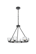 Elegant 5100D26BK - Cadence 26 inch Chandelier in Black