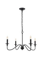 Elegant LD5006D30MB - Rohan 4 light Matte Black Pendant