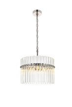 Elegant LD925D16PN - Paulina16 inch Chandelier in Polished Nickel