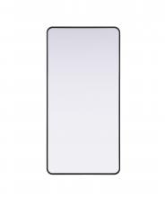 Elegant MR8A3060BLK - R Corner Mirror 30"x60"x2" Black