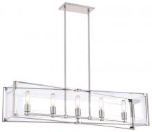 Minka P1405-613 - Crystal Clear - 5 Light Island