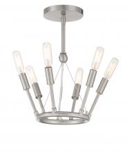 Minka P1686-084 - Royalty - 6 Light Semi Flush