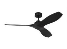 Visual Comfort 3CLNCSM52MBK - Collins coastal 52-inch indoor/outdoor Energy Star smart ceiling fan in midnight black finish