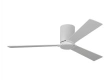 Visual Comfort 3RZHR52RZW - Rozzen 52-inch indoor/outdoor Energy Star hugger ceiling fan in matte white finish