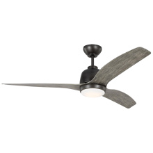 Visual Comfort 3AVLR54AGPD - Avila 54" Dimmable Integrated LED Indoor/Outdoor Aged Pewter Ceiling Fan with Light Kit
